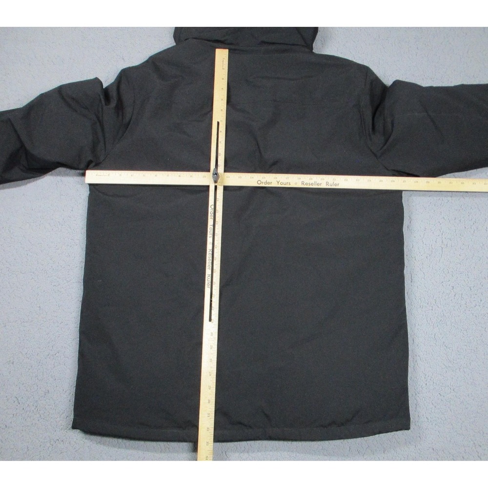 MSX By Michael Strahan Parka Mens XL Black Hooded Insulated Coat Water Resistant - Picture 7 of 10